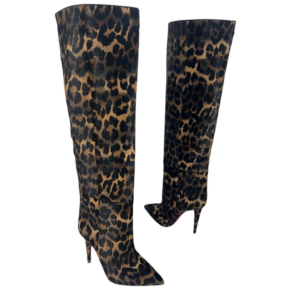 Christian‎ Louboutin Astrilarge Botta 100 Pony Kitty Pointed Toe Boots - Picture 4 of 16